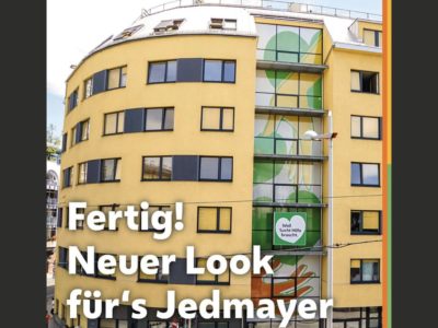 Das Suchthilfe Gebäude am Gumpendorfer Gürtel, Headline: Fertig! Neuer Look für's Jedmayer