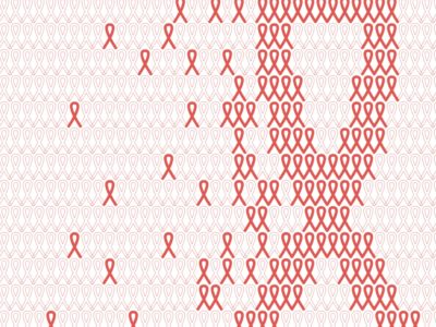 Detail-Ansicht (Ausschnitt) des dekorativen Poster zum Weltaidstag 2022 der Aidshilfe Wien